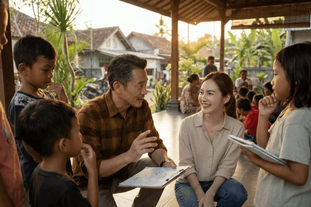 Di luar pasar, dia pilih untuk mempercayakan “Masa Depan” kepada Anak-Anak