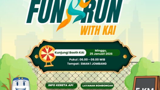 KAI Daop 7 Madiun Hadir Lebih Dekat dalam Event “Smansa Fun Run With KAI” di Kota Jombang