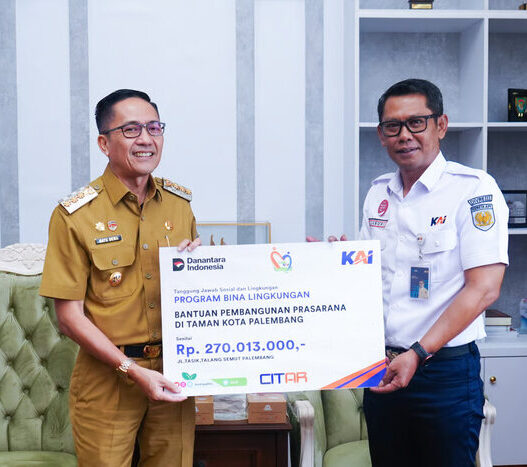 KAI Divre III Palembang Salurkan Bantuan CSR Sebesar Rp 520 Juta untuk Dukungan Sosial dan Infrastruktur Publik di Kota Palembang
