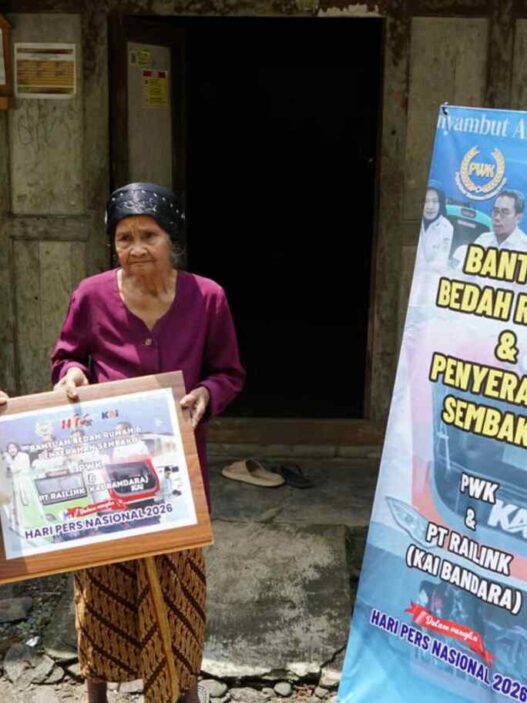 KAI Bandara dan Paguyuban Wartawan Kulon Progo Salurkan Bantuan Sembako dalam Rangka Hari Pers Nasional 2026