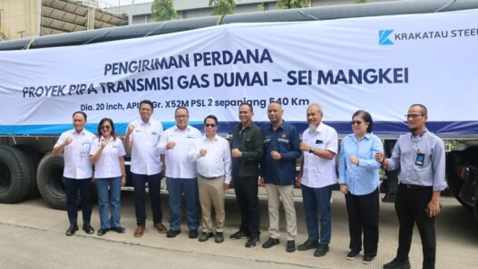 Krakatau Steel Perkuat Ketahanan Energi Nasional Lewat Pengiriman Perdana Pipa Proyek Dumai–Sei Mangkei