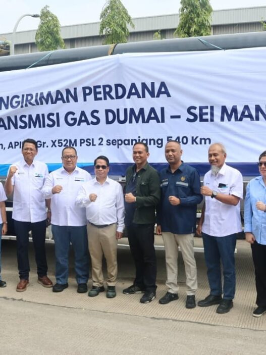 Krakatau Steel Perkuat Ketahanan Energi Nasional Lewat Pengiriman Perdana Pipa Proyek Dumai–Sei Mangkei