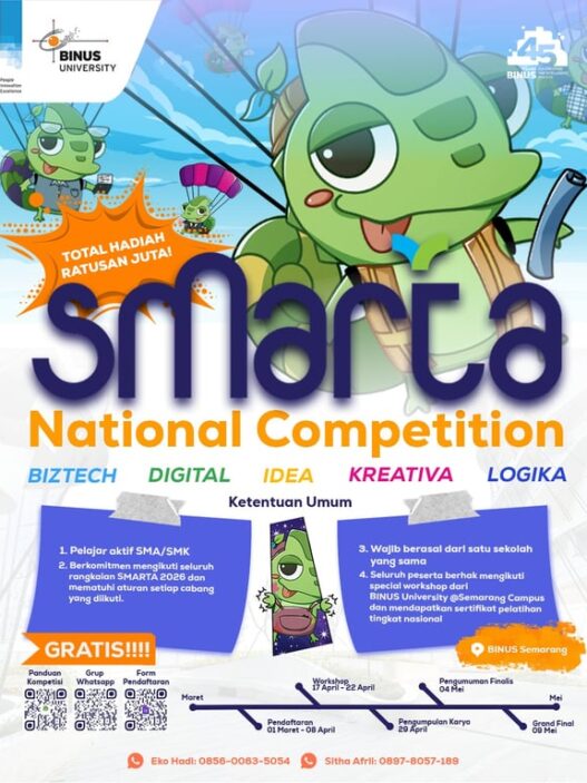 BINUS University @Semarang Gelar SMARTA 2026, Wadah Inovasi Pelajar untuk Masa Depan Berkelanjutan