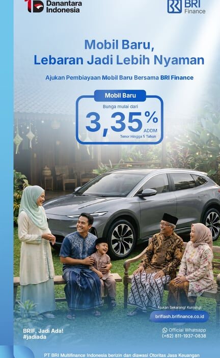 Sambut Lebaran, BRI Finance Perkuat Akses Pembiayaan Mobil Baru untuk Perjalanan yang Lebih Berkualitas