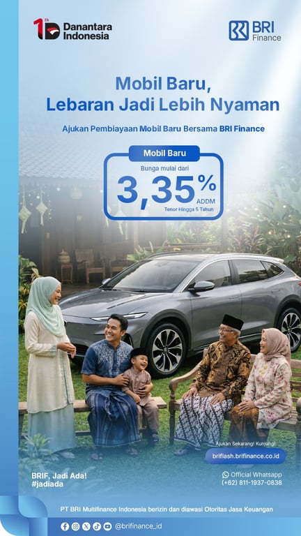 Sambut Lebaran, BRI Finance Perkuat Akses Pembiayaan Mobil Baru untuk Perjalanan yang Lebih Berkualitas