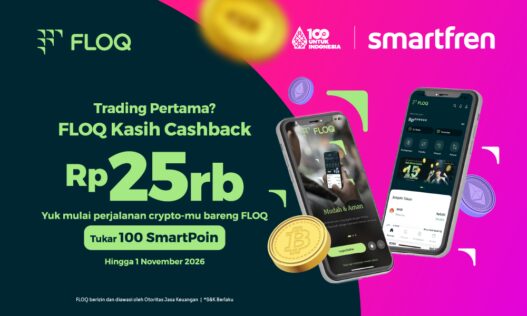 FLOQ Gandeng Smartfren, Pelanggan Bisa Tukar SmartPoin dengan Saldo Kripto Senilai Rp25.000