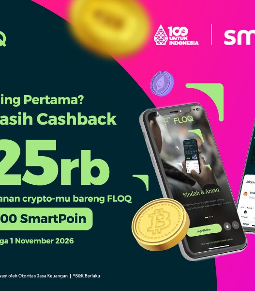 FLOQ Gandeng Smartfren, Pelanggan Bisa Tukar SmartPoin dengan Saldo Kripto Senilai Rp25.000