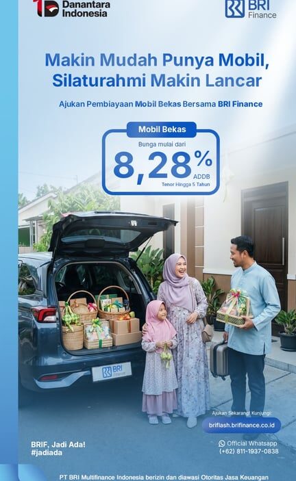 Rayakan Momen Kebersamaan dengan Mobil Baru, BRI Finance Tawarkan Bunga Spesial Mulai 3,35%
