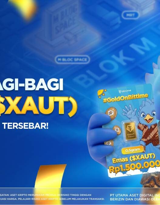 Bittime Hadirkan Kampanye #FindingGoldInBlokM Bagikan Emas (XAUT) di Tengah Gejolak Pasar Ekonomi Global