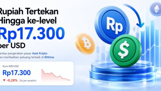 Rupiah Kembali Tertekan Ke-level Terendah Rp17.300 per Dolar AS, Trading Volume $USDT dan $BTC di Bittime Melonjak dalam 24 Jam