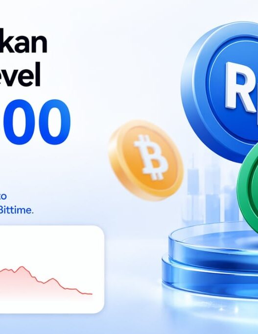 Rupiah Kembali Tertekan Ke-level Terendah Rp17.300 per Dolar AS, Trading Volume $USDT dan $BTC di Bittime Melonjak dalam 24 Jam