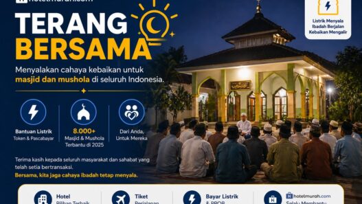 HOTELMURAH.COM BANTU 8.000 MASJID DAN MUSHOLA LEWAT PROGRAM TERANG BERSAMA