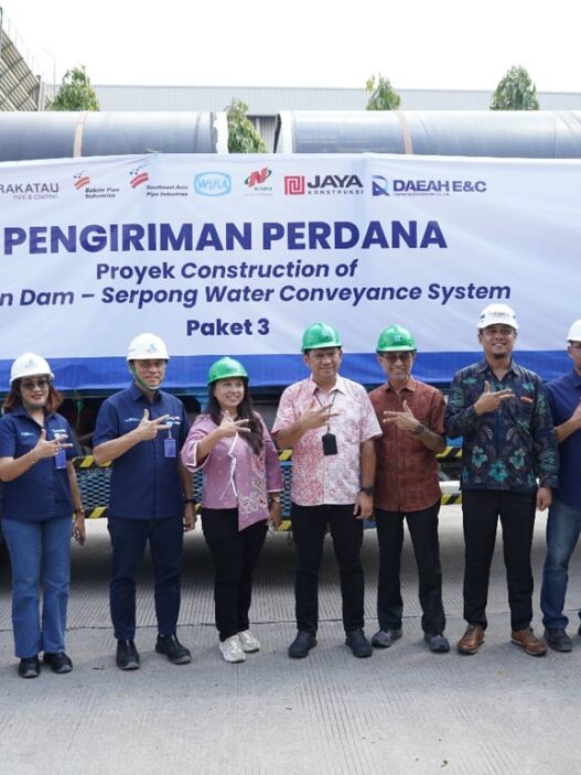 Perkuat Dukungan Infrastruktur Air Krakatau Pipe Resmi Memulai Pengiriman Perdana Proyek Karian