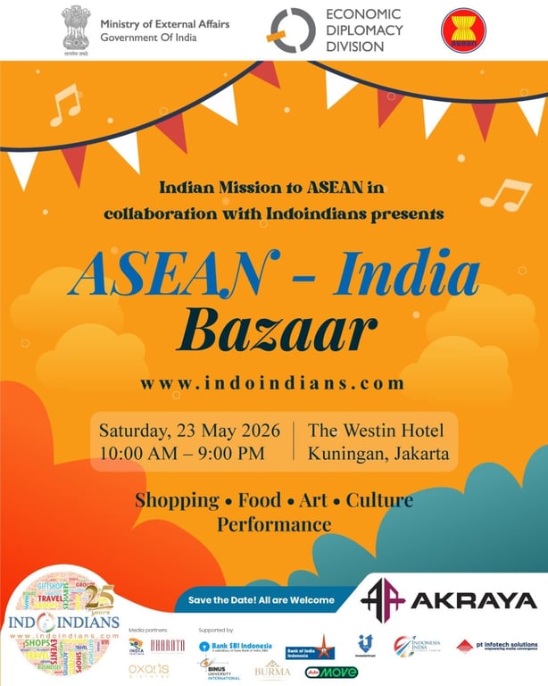 ASEAN–India Bazaar 2026 Hadir di Jakarta, Satukan Budaya, Bisnis, dan Komunitas dalam Satu Perayaan