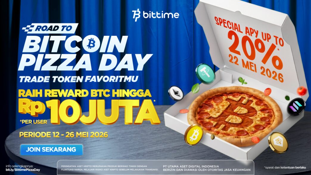 Bitcoin Pizza Day Jadi Simbol Revolusi Finansial Global, Bittime Dorong Partisipasi Investor Aset Kripto Indonesia