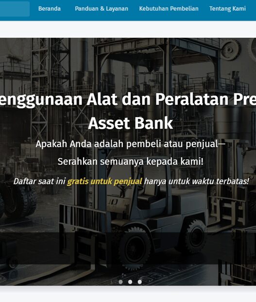 Optimalisasi Jual Beli Mesin dan Peralatan Bekas Secara Online