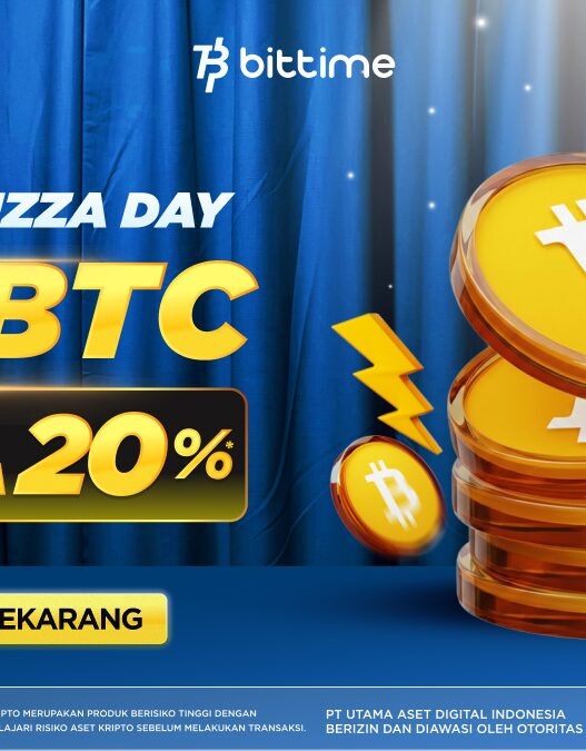 Bittime Hadirkan Flash Staking dengan APY Hingga 20%, Rayakan Bitcoin Pizza Day