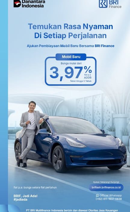 Temukan Rasa Nyaman di Setiap Perjalanan, BRI Finance Hadirkan Promo Pembiayaan Mobil Baru Mulai 3,97%