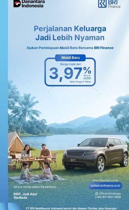 Perjalanan Keluarga Jadi Lebih Nyaman, BRI Finance Hadirkan Pembiayaan Mobil Baru dengan Bunga Mulai 3,97%